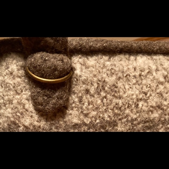 Hand Knit Felted Earth Tone Striped Shoulder Bag - Picture 4 of 4